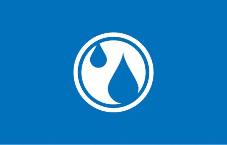 Water icon with blue background