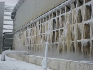 Frozen Cooling Tower 