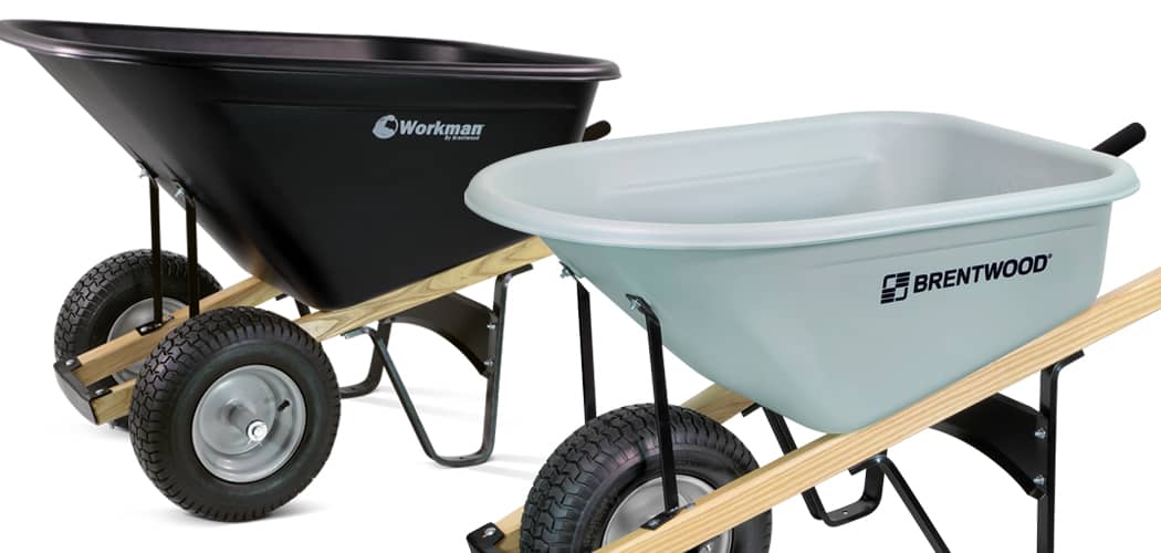 two brentwood construction wheelbarrows