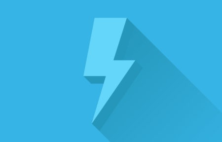 blue electric bolt icon