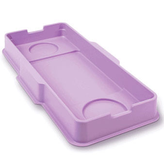 long purple plastic medical tray