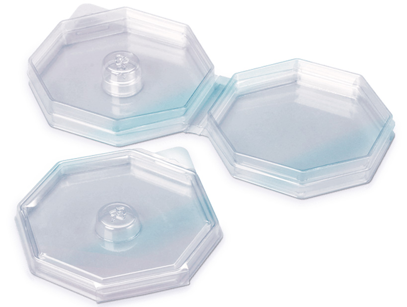 clear plastic formed packaging closeup