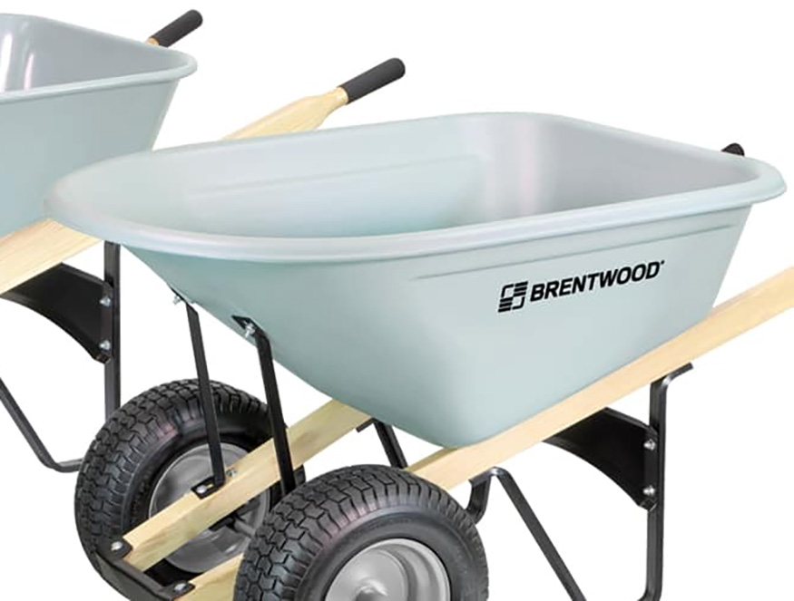 Brentwood grey plastic wheelbarrow