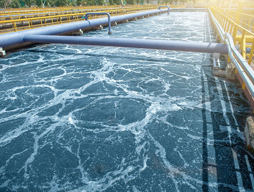 wastewater treatment facility surface
