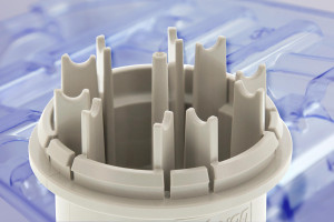 A graphic depicting a step in the plastic manufacturing process.