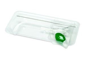A custom medical device package tray made by Brentwood Industries.