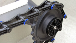 Polychem sprocket and chain