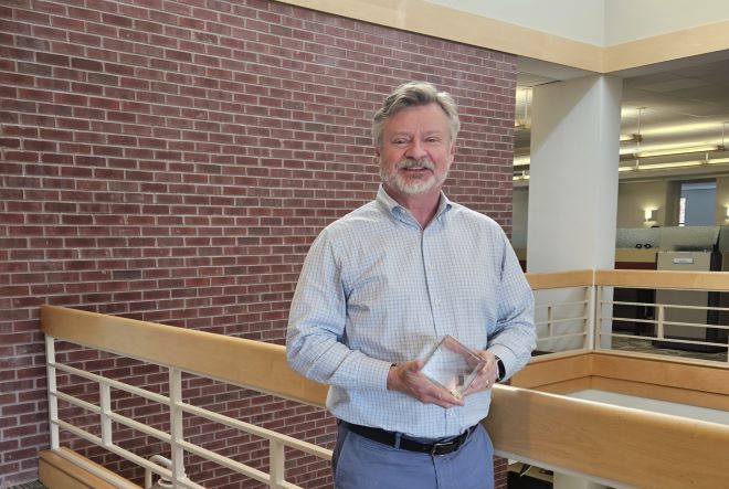 Peter with his Lifetime Achievement Award from GRCA